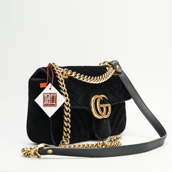 Túi GG màu đen dây xích +