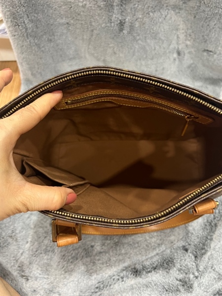 Túi tote LV hoa nâu KG+