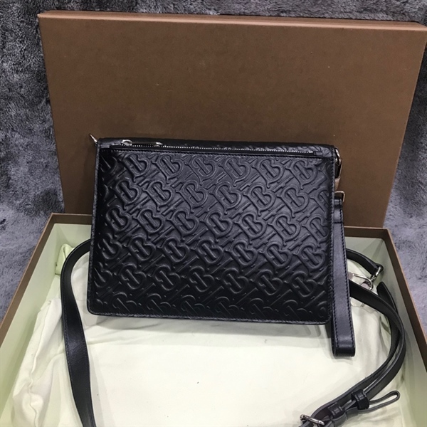 Túi đeo chéo BBR đen vân nổi KG+