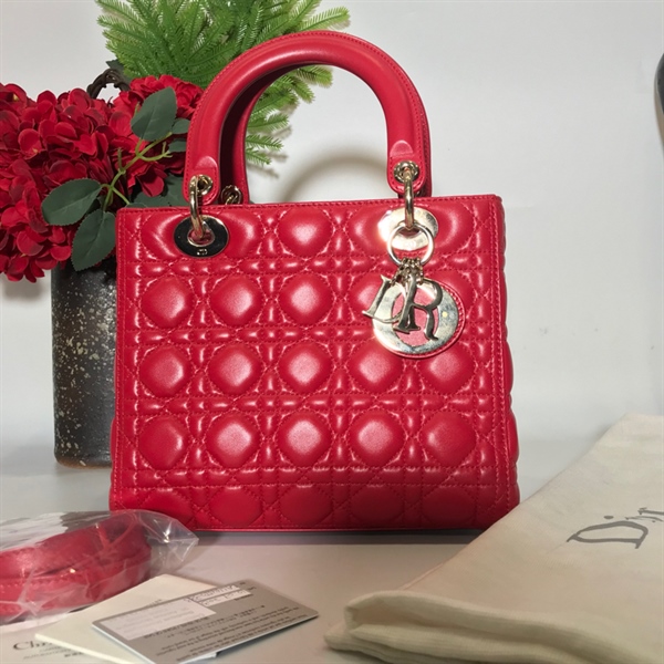 Túi Dior lady đỏ KG+