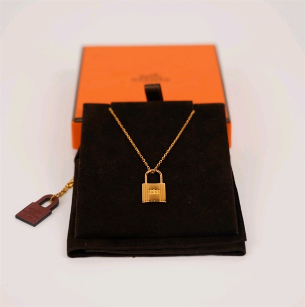 Dây chuyền Hermes vàng mặt ổ khóa KG+