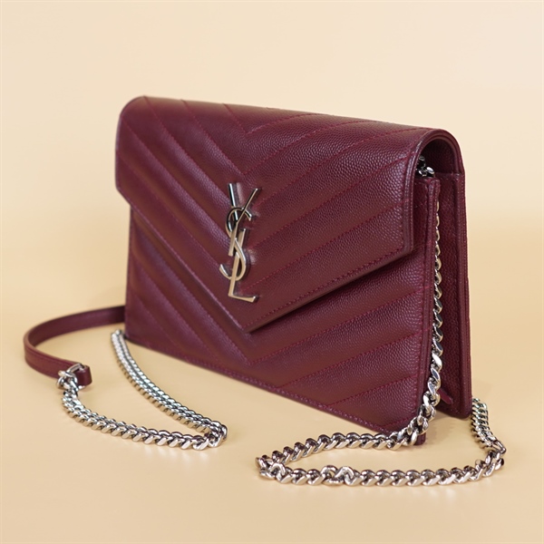 Túi YSL màu đỏ mận +