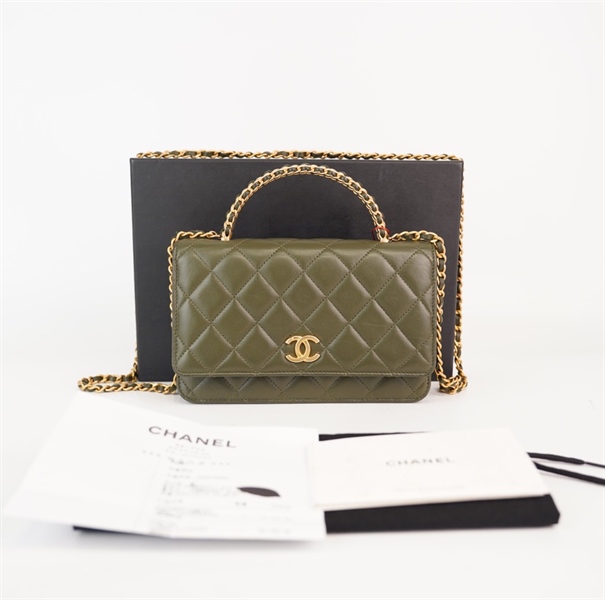Túi Chanel xanh rêu KG+