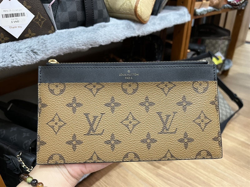 Ví LV dài nâu phối đen +
