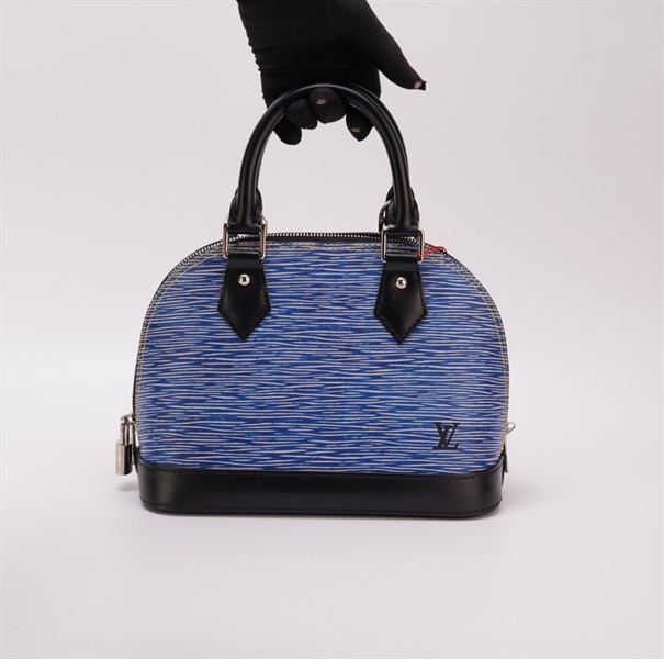 Túi LV Alma vân xanh phối viền đen +