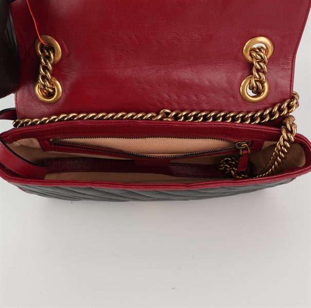 Túi GG marmont đen viền đỏ sz 24cm +