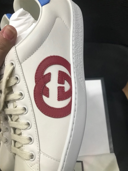 Giày GG trắng logo đỏ KG+