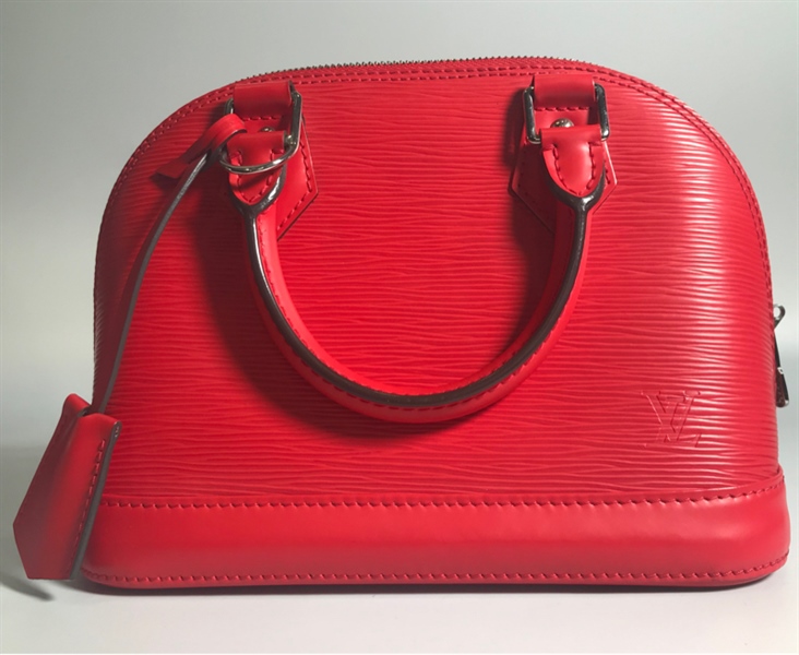 Túi LV đỏ khoá bạc KG+