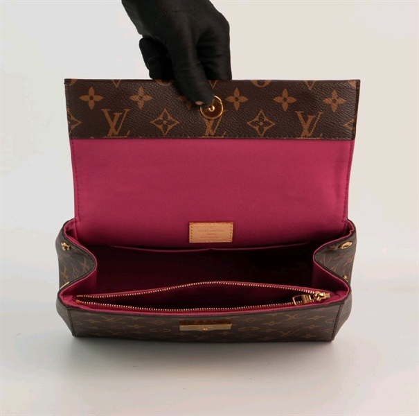 Túi LV hoa nâu nắp gập - TB +