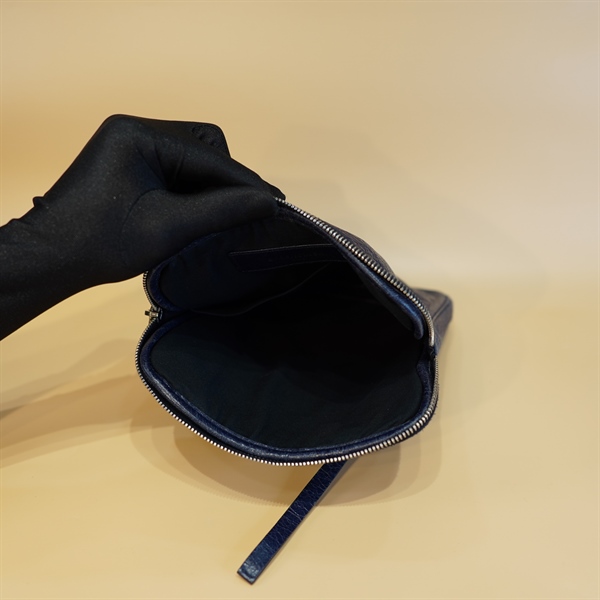 Túi cầm tay Balenciaga xanh đen+