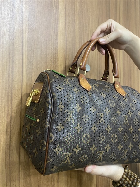 Túi LV Speedy lòng xanh lá +