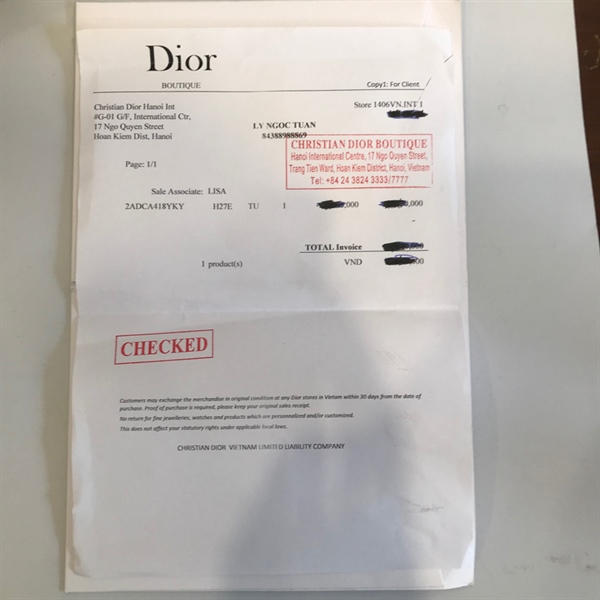 Túi Dior khoá trắng KG+