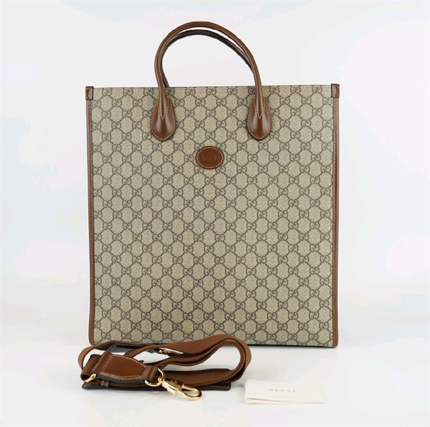 Túi GC hình chữ nhật quai nâu +