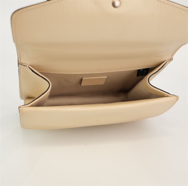 Túi GG đầu rồng màu nude KG+