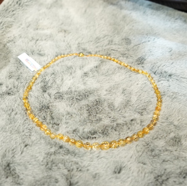 Vòng chuỗi thạch anh tóc vàng 639474 KG+