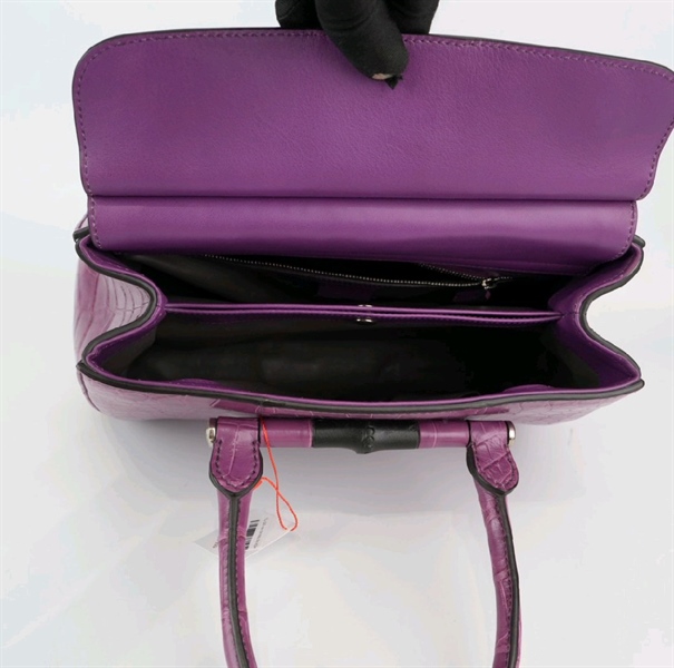 Túi GG vân da màu tím (BQ) KG+