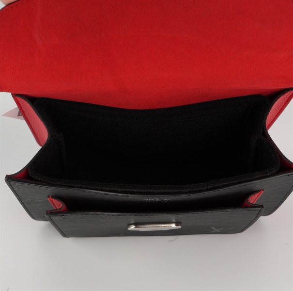 Túi LV vân đen phối đỏ , dây xanh +