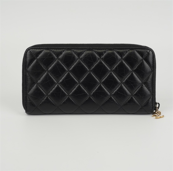 Ví chanel đen đính cham+