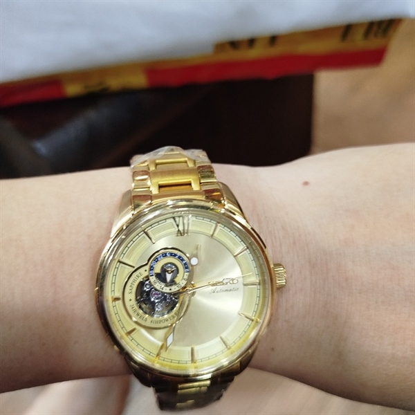 Đồng hồ cơ nam Seiko vàng KG+