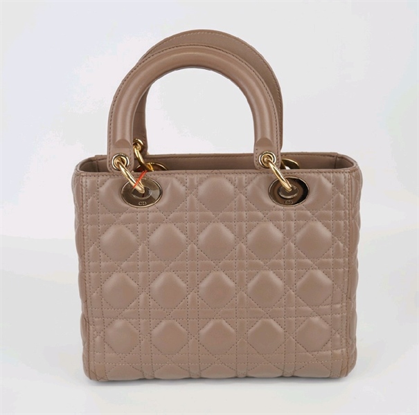 Túi Dior Lady xám nâu KG+