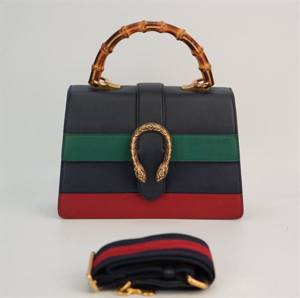 Túi GG đen đầu rồng quai trúc +