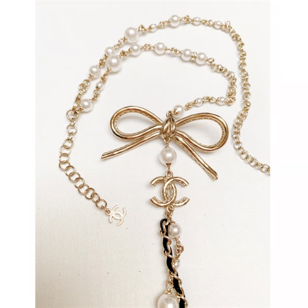 Dây chuyền CC ngọc trai nơ nhỏ KG+