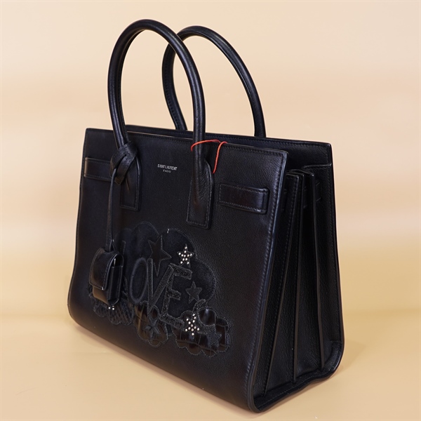 Túi YSL đen chữ LOVE đen kèm ổ khóa + chìa sz26 KG+