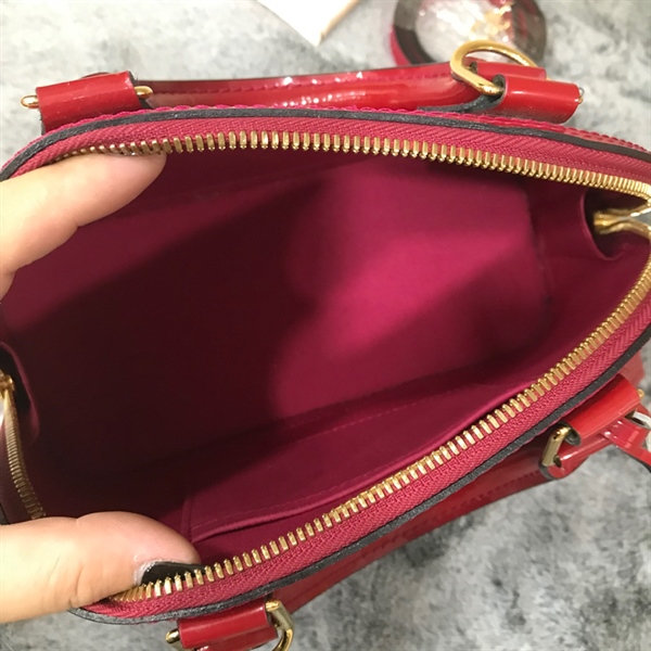 Túi LV Alma đỏ bóng 24cm +