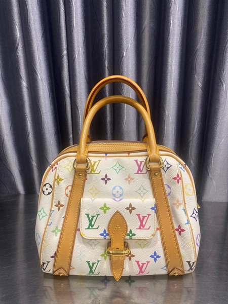 Túi LV trắng hoạt tiết màu +