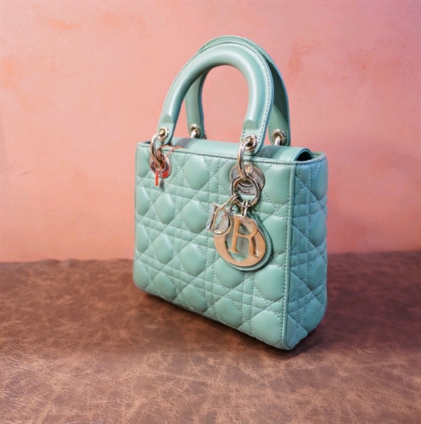 Túi Dior Lady màu xanh ngọc+