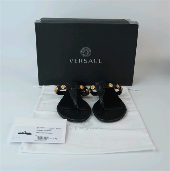 Dép Versace đen size 37 KG+