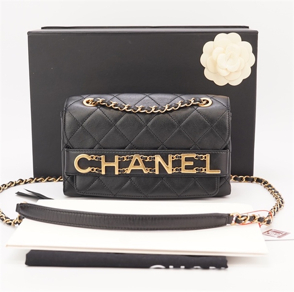 Túi Chanel charm logo vàng móc xích size 20Cm KG+