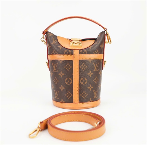 Túi LV duffle hoa nâu sz 14cm KG+