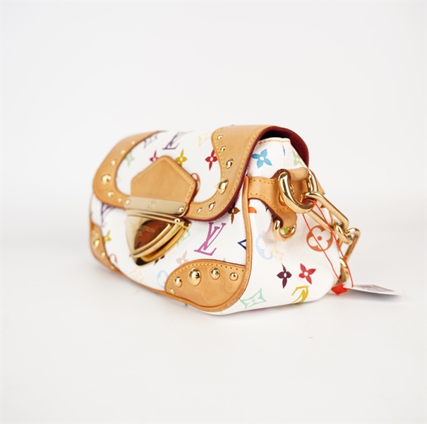 Túi LV trắng hoa màu KG+