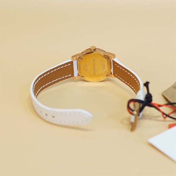 Đồng hồ nữ BBR mặt tròn dây da trắng nhỏ KG+