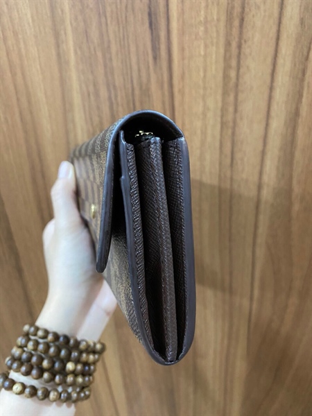 Ví Dài LV Ô Vuông Nâu Vàng+