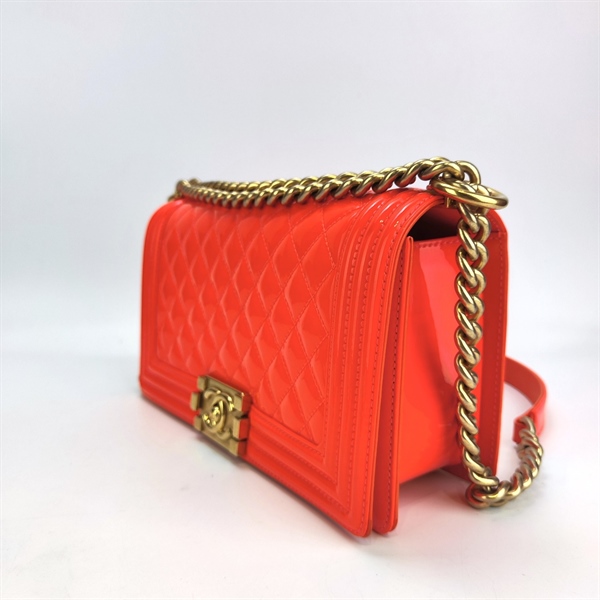 Túi Chanel màu cam huỳnh quang (21967530) sz25 KG+