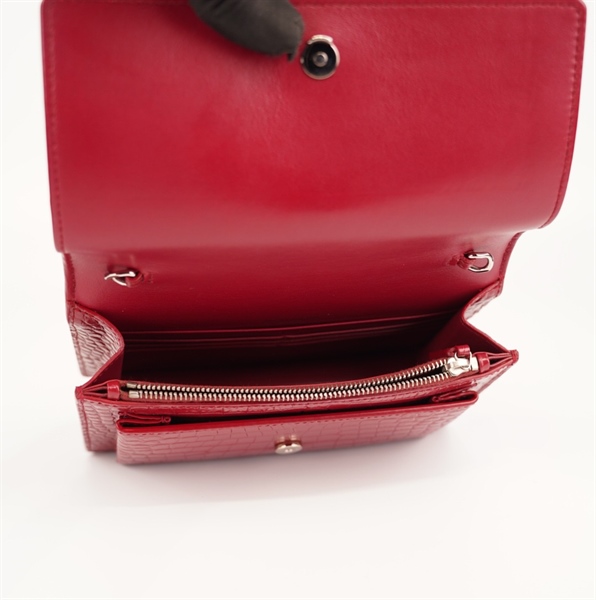 Túi YSL vân da đỏ +