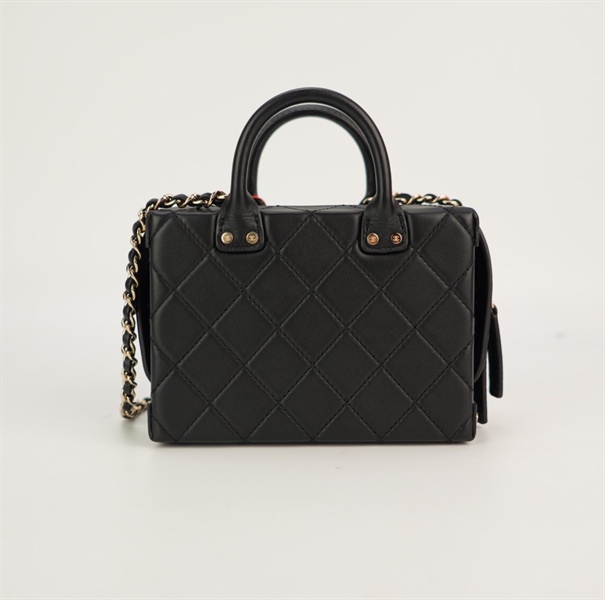 Túi Chanel Vanity đen sz15 KG+
