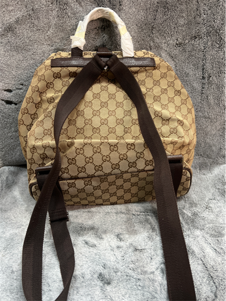 Balo GG hoa nâu 2 túi trc +