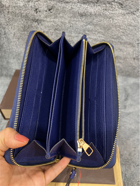 Ví LV da bê xanh dương +