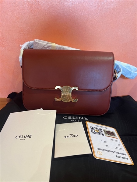 Túi đeo chéo Celine màu nâu+