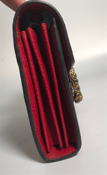 Túi GC đỏ khoá vàng hột xoàn KG+