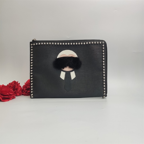 Túi Fendi charm lông KG +5