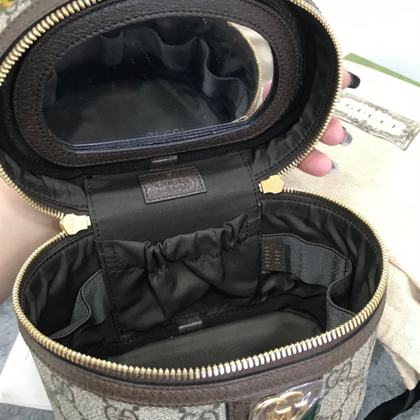 Túi Vanity GG Xám Nâu+