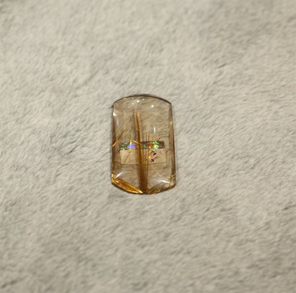 Mặt dây trơn thạch anh tóc vàng 943295 +