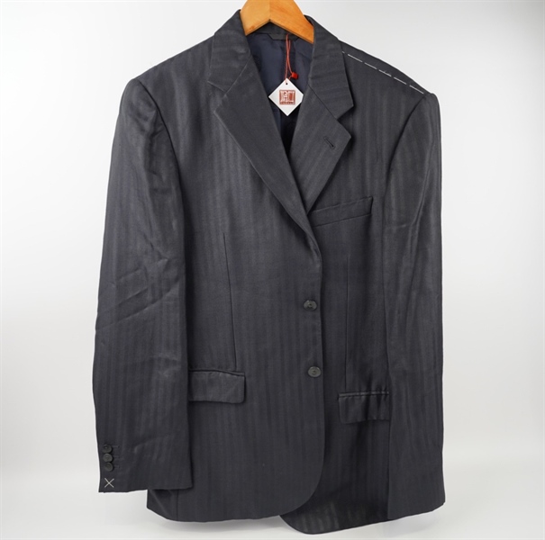 Áo vest versase đen sọc ánh kim KG+