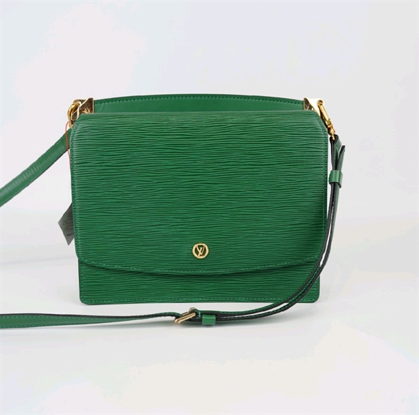 Túi LV 2 mặt vân xanh lá KG+