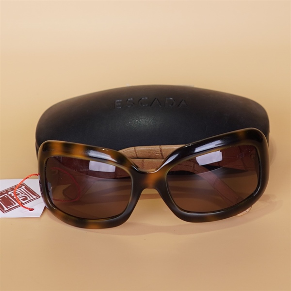 Kính Escada gọng nâu da KG+