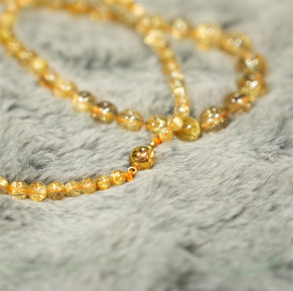 Vòng chuỗi thạch anh tóc vàng 639474 KG+